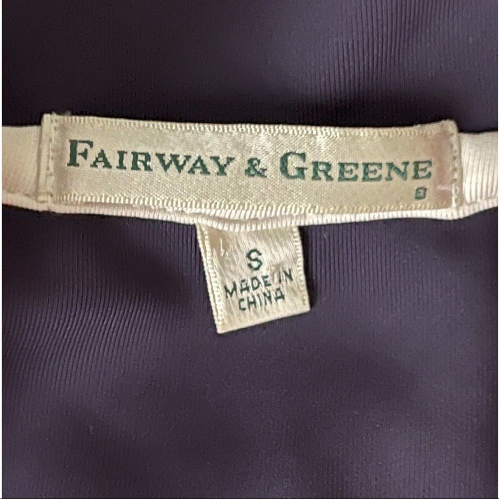 Fairway & Greene Quarter Zip Pullover Sweatshirt Top Size Small Coral and Blue - Picture 4 of 5